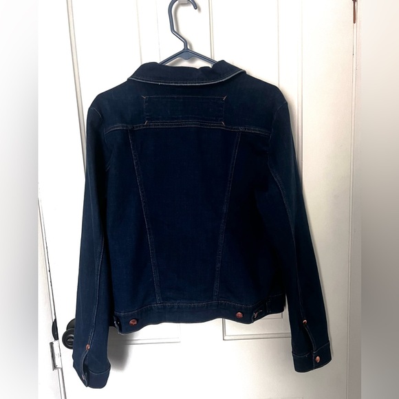 Wrangler western style denim jacket in dark wash - Picture 4 of 4